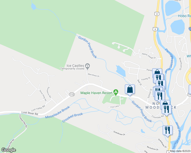 map of restaurants, bars, coffee shops, grocery stores, and more near 10 Merrithew Drive in Woodstock