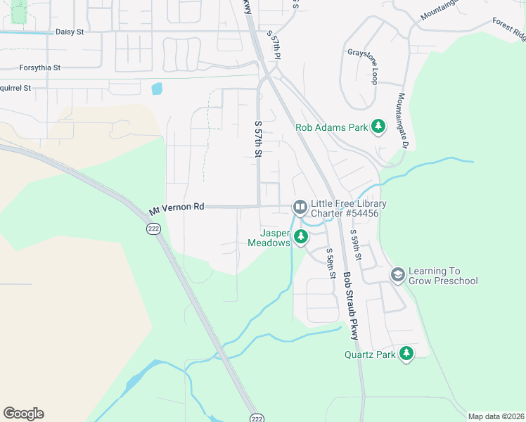 map of restaurants, bars, coffee shops, grocery stores, and more near 1412 South 57th Street in Springfield
