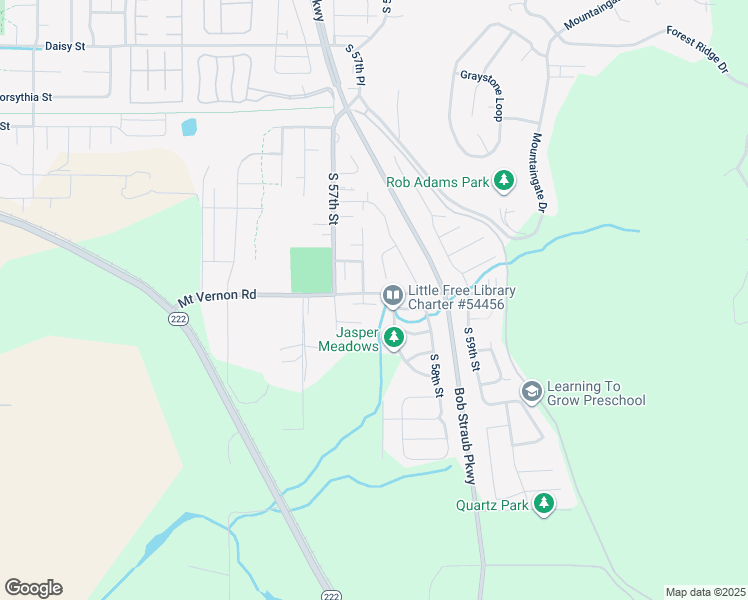 map of restaurants, bars, coffee shops, grocery stores, and more near 5787 Mount Vernon Road in Springfield