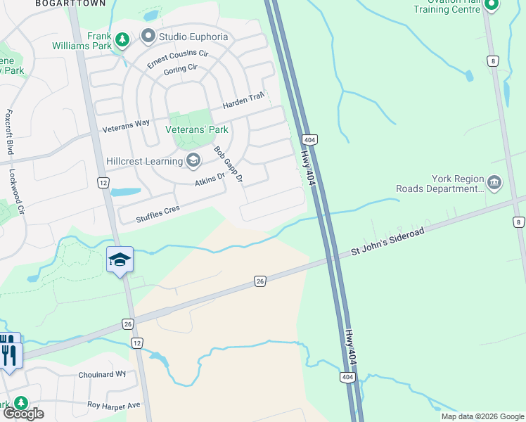 map of restaurants, bars, coffee shops, grocery stores, and more near 177 Sikura Circle in Aurora