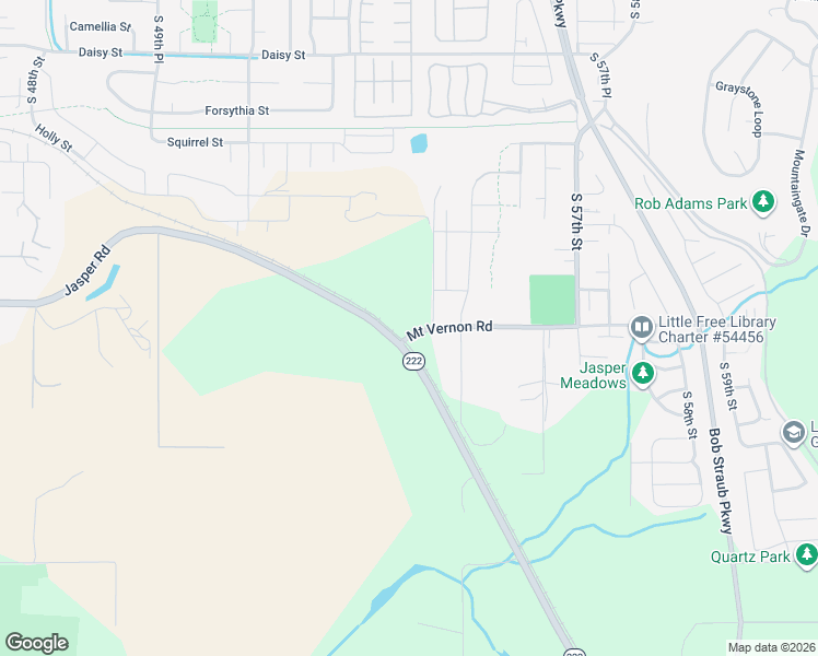 map of restaurants, bars, coffee shops, grocery stores, and more near 5400 Mount Vernon Road in Springfield
