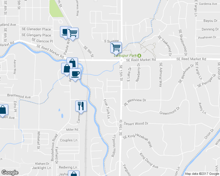 map of restaurants, bars, coffee shops, grocery stores, and more near 20775 Southeast Hollis Lane in Bend