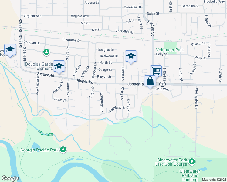map of restaurants, bars, coffee shops, grocery stores, and more near 1076 South 40th Place in Springfield