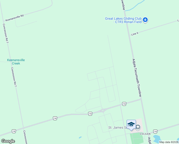 map of restaurants, bars, coffee shops, grocery stores, and more near 51 Sparrow Way in Adjala-Tosorontio