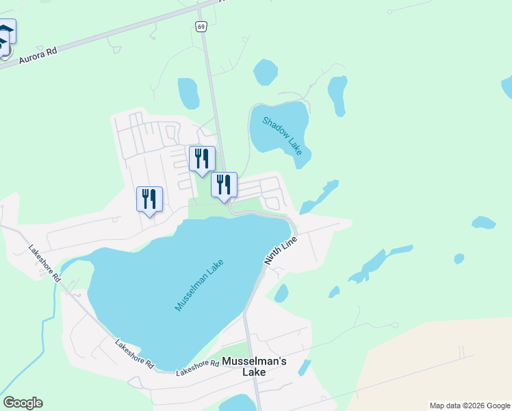 map of restaurants, bars, coffee shops, grocery stores, and more near 15 Evans Drive in Whitchurch-Stouffville