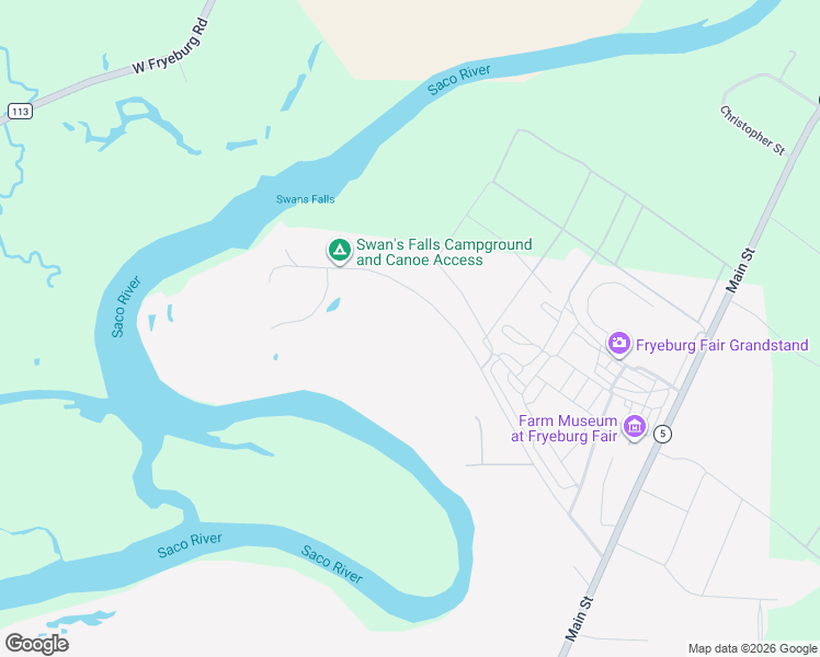 map of restaurants, bars, coffee shops, grocery stores, and more near in Fryeburg