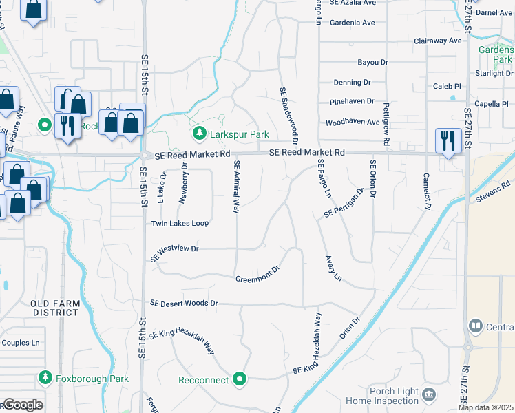 map of restaurants, bars, coffee shops, grocery stores, and more near 20954 Southeast Westview Drive in Bend