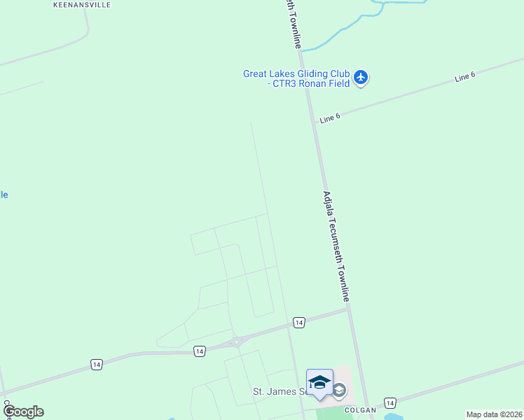 map of restaurants, bars, coffee shops, grocery stores, and more near 1 Sparrow Way in Adjala-Tosorontio
