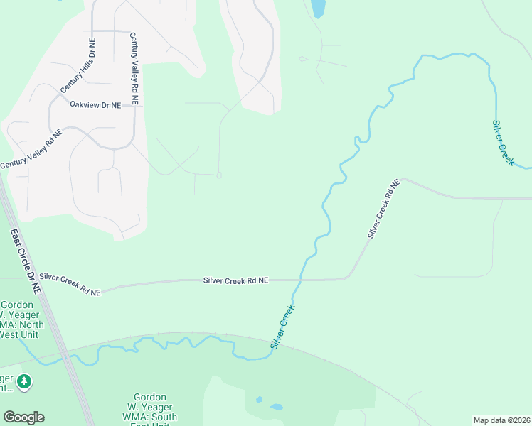 map of restaurants, bars, coffee shops, grocery stores, and more near 3647 Silver Creek Road Northeast in Rochester