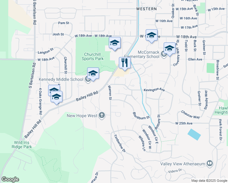 map of restaurants, bars, coffee shops, grocery stores, and more near 3875 Yorkshire Avenue in Eugene