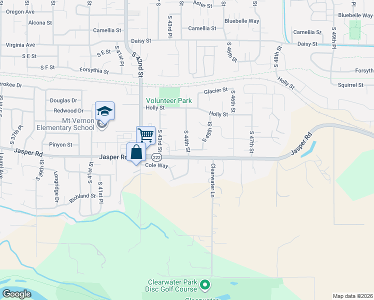 map of restaurants, bars, coffee shops, grocery stores, and more near 1165 South 44th Street in Springfield