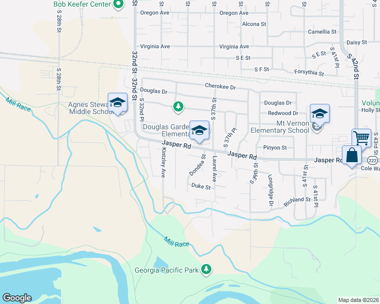 map of restaurants, bars, coffee shops, grocery stores, and more near 1030 Dondea Street in Springfield