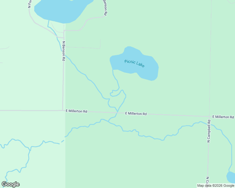 map of restaurants, bars, coffee shops, grocery stores, and more near 6608 East Millerton Road in Mason County