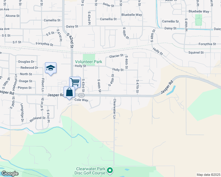 map of restaurants, bars, coffee shops, grocery stores, and more near 1187 South 45th Street in Springfield