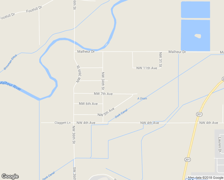 map of restaurants, bars, coffee shops, grocery stores, and more near 3359 Northwest 7th Avenue in Ontario