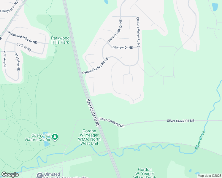 map of restaurants, bars, coffee shops, grocery stores, and more near 2960 Stone Park Drive Northeast in Rochester