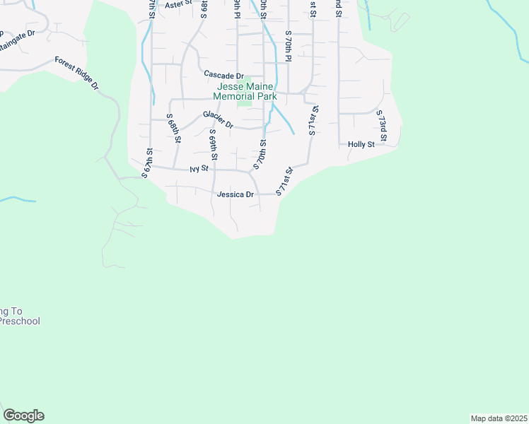 map of restaurants, bars, coffee shops, grocery stores, and more near 1021 South 70th Street in Springfield