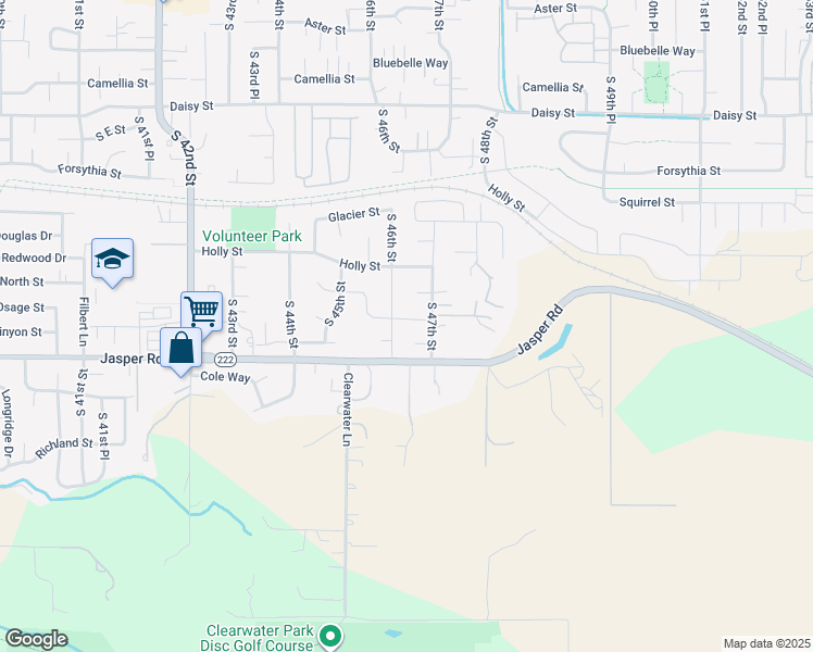 map of restaurants, bars, coffee shops, grocery stores, and more near 4619 Ivy Street in Springfield