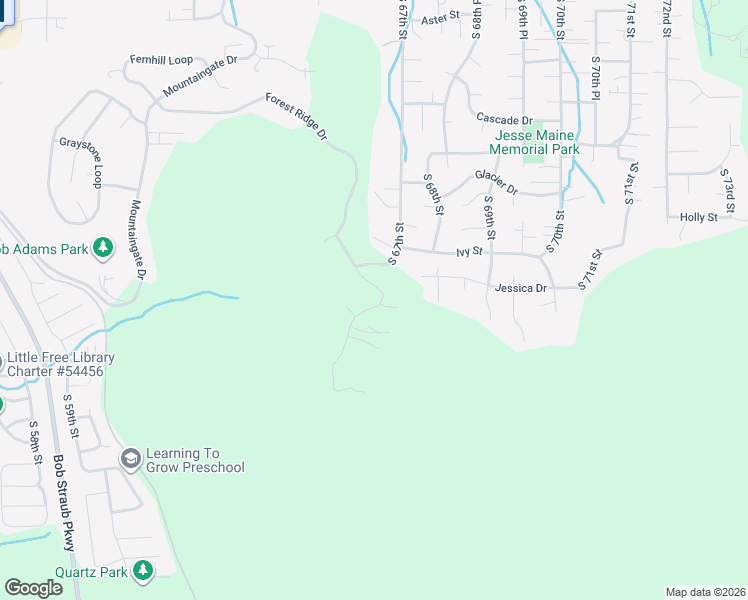 map of restaurants, bars, coffee shops, grocery stores, and more near 962 South 66th Place in Springfield