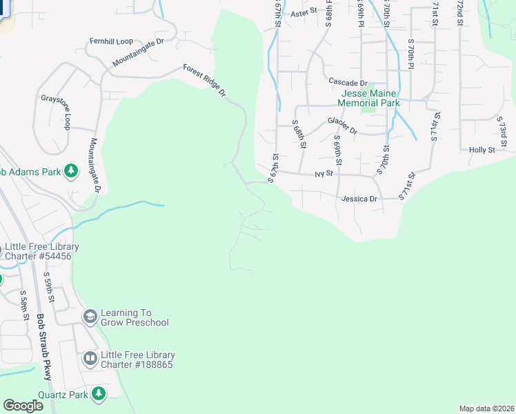 map of restaurants, bars, coffee shops, grocery stores, and more near 962 South 66th Place in Springfield