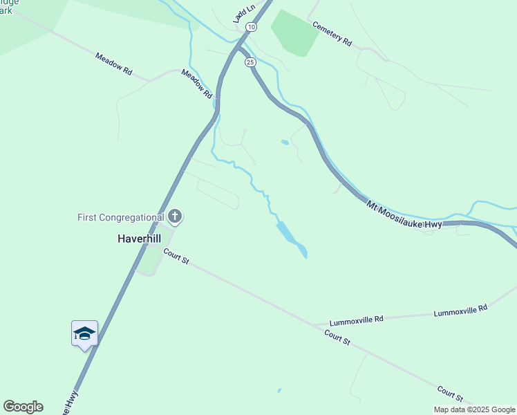 map of restaurants, bars, coffee shops, grocery stores, and more near Pleasant View Park in Haverhill