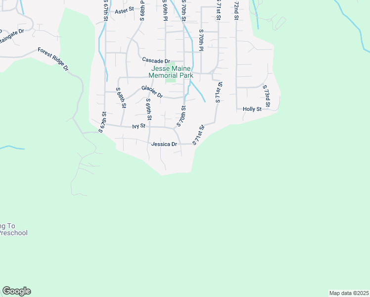 map of restaurants, bars, coffee shops, grocery stores, and more near 1021 South 70th Street in Springfield