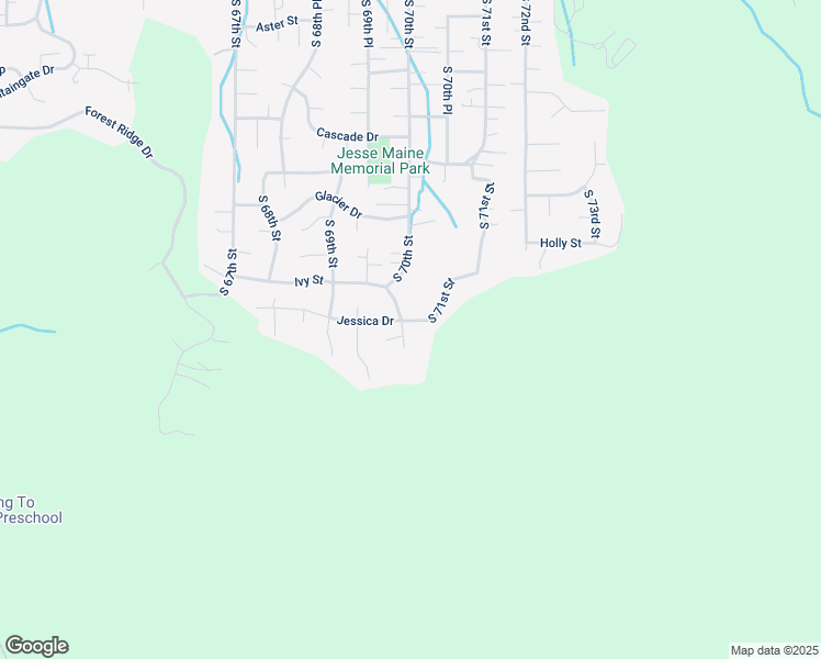 map of restaurants, bars, coffee shops, grocery stores, and more near 1021 South 70th Street in Springfield