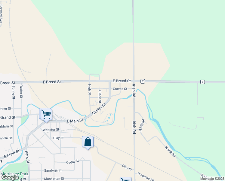 map of restaurants, bars, coffee shops, grocery stores, and more near 702 Wall Street in Chilton