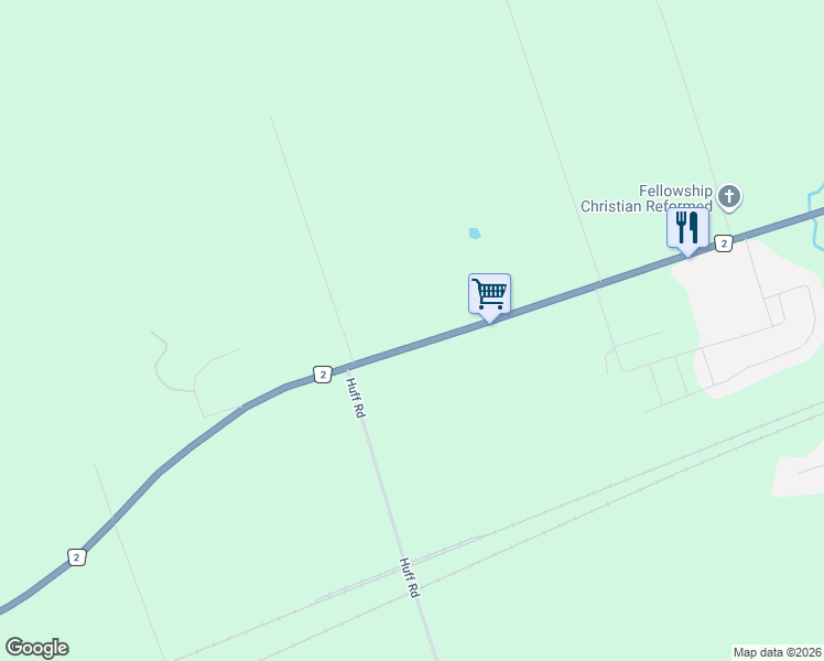map of restaurants, bars, coffee shops, grocery stores, and more near 15150 County Road 2 in Brighton