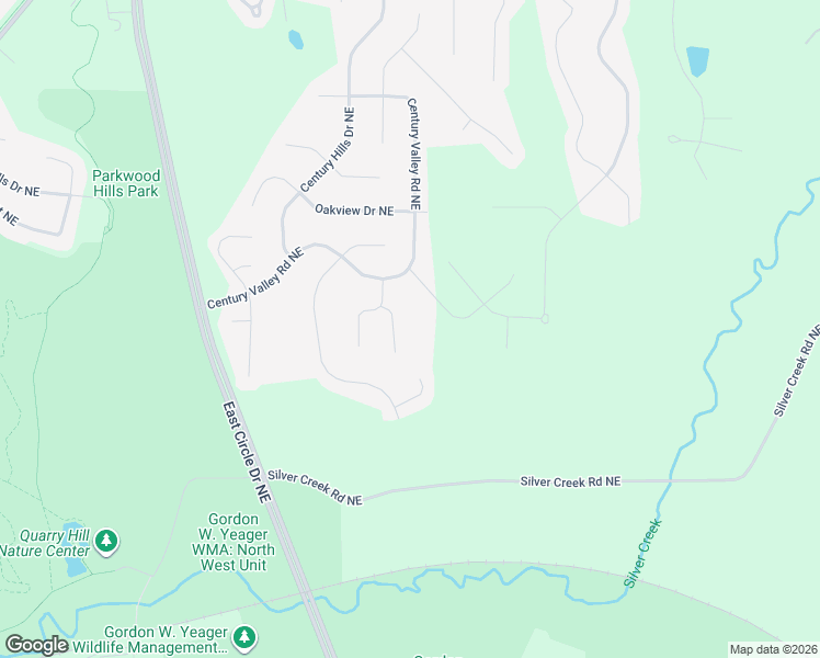map of restaurants, bars, coffee shops, grocery stores, and more near 1462 Century Knoll Lane Northeast in Rochester