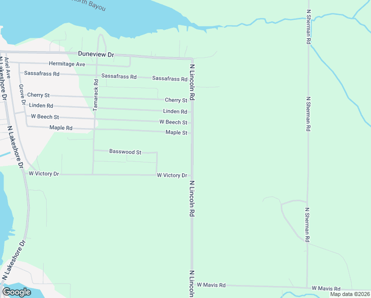 map of restaurants, bars, coffee shops, grocery stores, and more near 4503 North Lincoln Road in Ludington