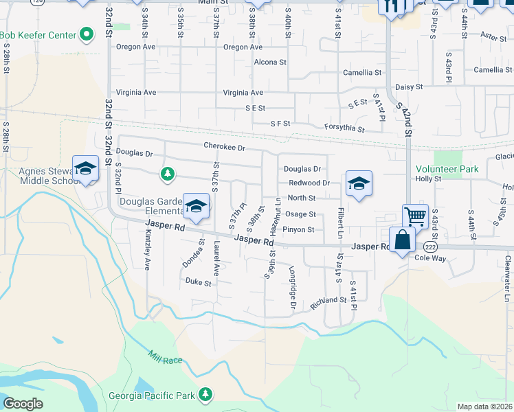 map of restaurants, bars, coffee shops, grocery stores, and more near 922 South 38th Street in Springfield