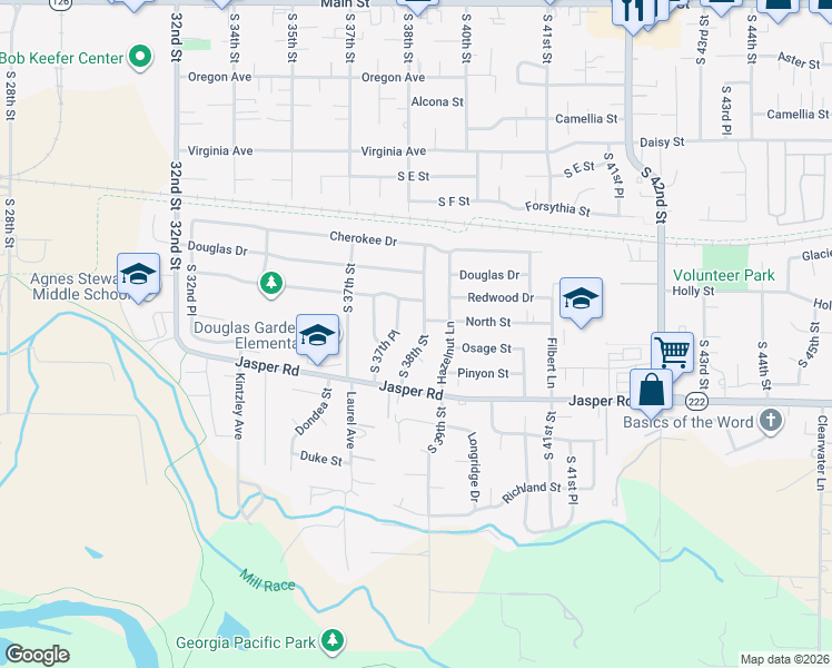 map of restaurants, bars, coffee shops, grocery stores, and more near 898 South 38th Street in Springfield