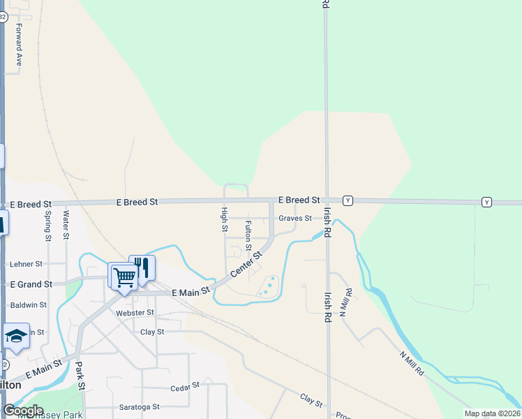 map of restaurants, bars, coffee shops, grocery stores, and more near 609 East Breed Street in Chilton