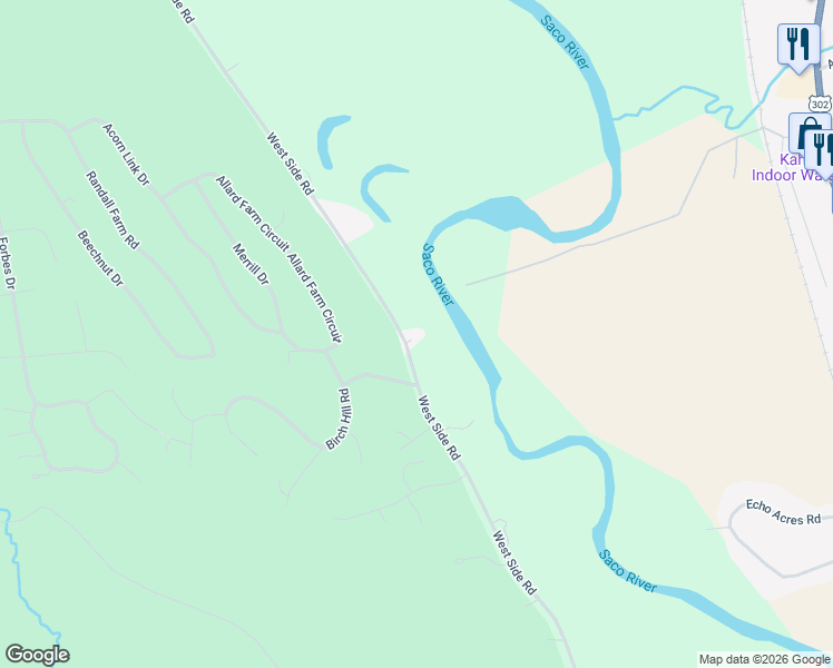 map of restaurants, bars, coffee shops, grocery stores, and more near 2237 West Side Road in Conway
