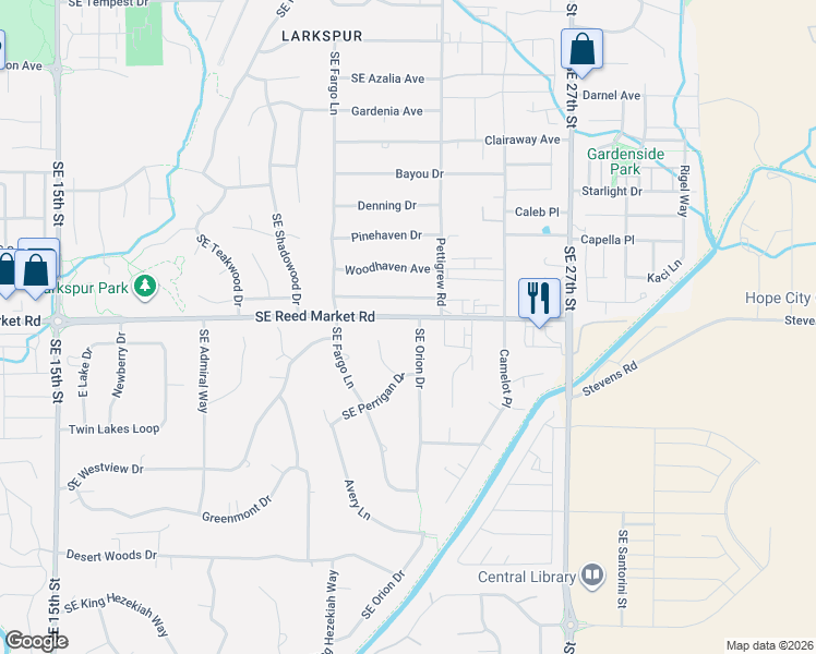 map of restaurants, bars, coffee shops, grocery stores, and more near 21073 Juniperhaven Avenue in Bend