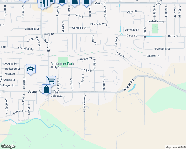 map of restaurants, bars, coffee shops, grocery stores, and more near 4532 Ivy Street in Springfield