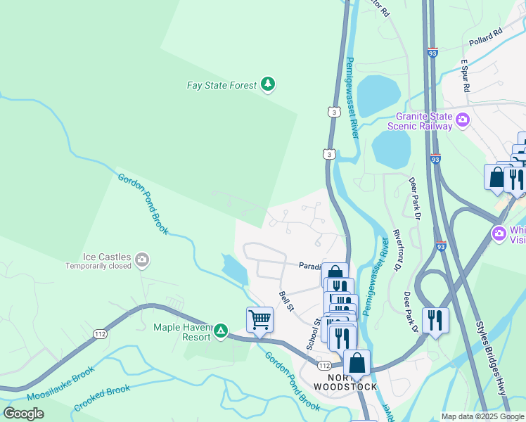 map of restaurants, bars, coffee shops, grocery stores, and more near 62 Alpine Village Drive in Woodstock