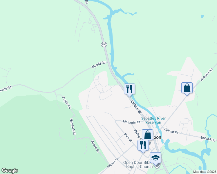 map of restaurants, bars, coffee shops, grocery stores, and more near 130 Lisbon Street in Lisbon