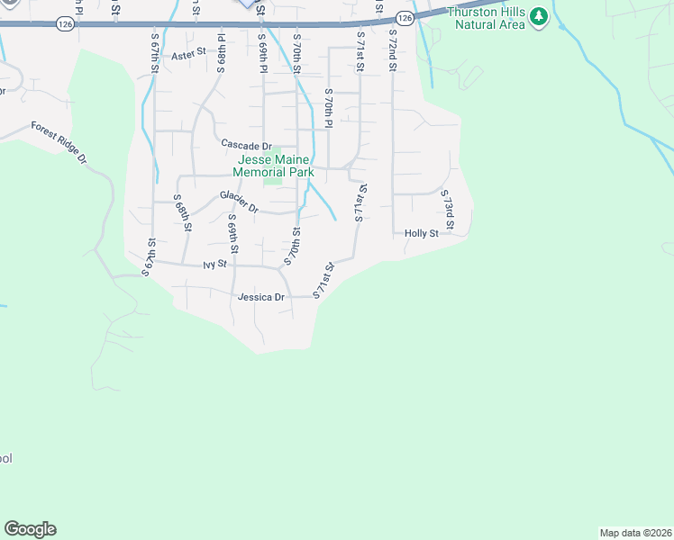map of restaurants, bars, coffee shops, grocery stores, and more near 895 South 71st Street in Springfield
