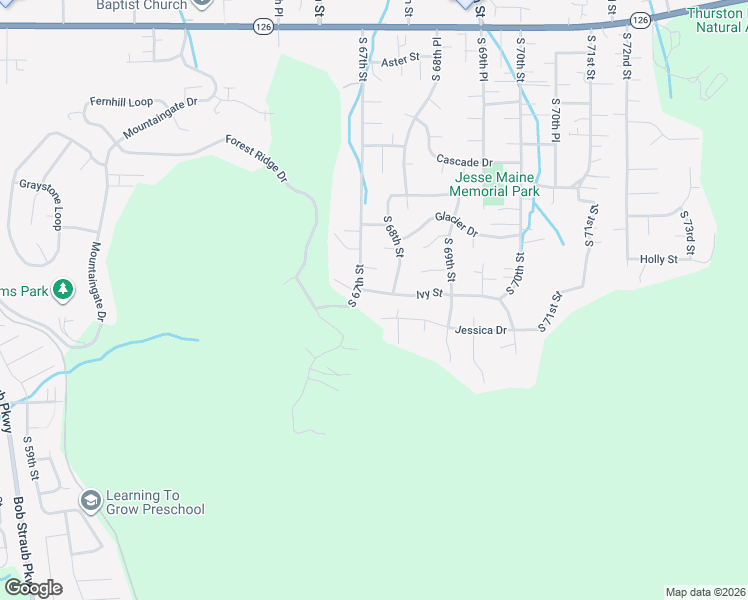 map of restaurants, bars, coffee shops, grocery stores, and more near 6737 Ivy Street in Springfield