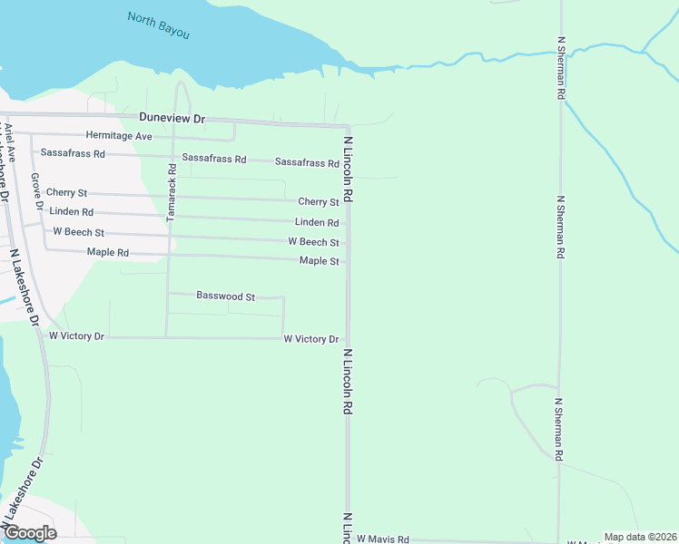 map of restaurants, bars, coffee shops, grocery stores, and more near 4503 North Lincoln Road in Ludington