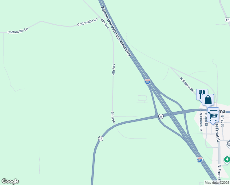 map of restaurants, bars, coffee shops, grocery stores, and more near in Coloma