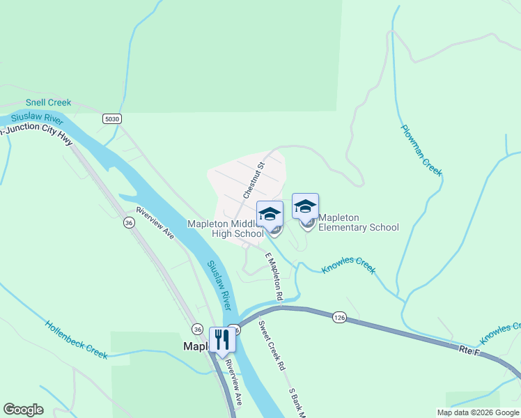 map of restaurants, bars, coffee shops, grocery stores, and more near 11792 Orchard Avenue in Mapleton