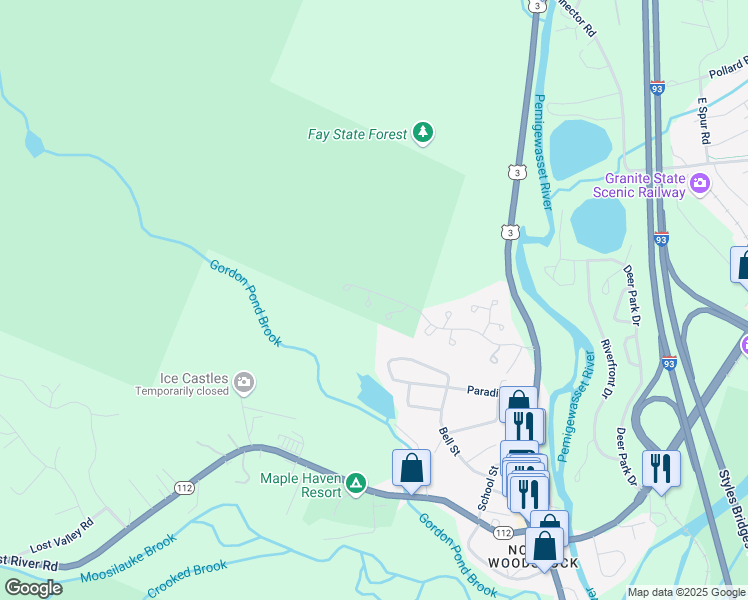 map of restaurants, bars, coffee shops, grocery stores, and more near 92 Alpine Village Drive in Woodstock