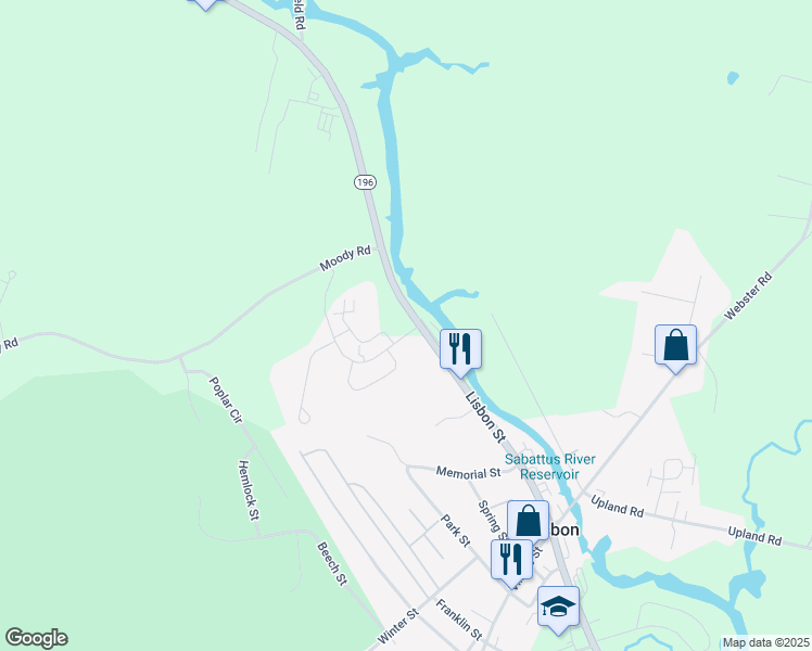 map of restaurants, bars, coffee shops, grocery stores, and more near 130 Lisbon Street in Lisbon