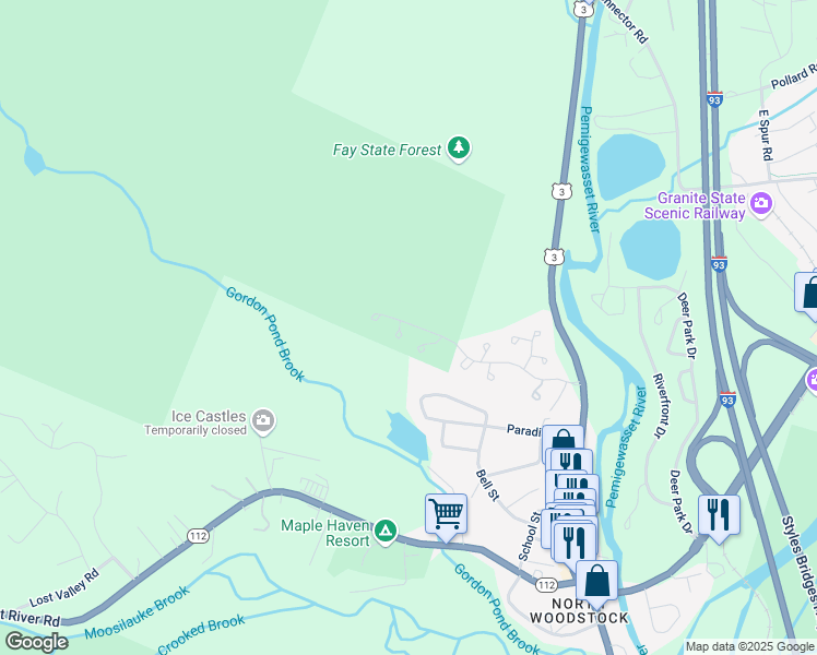map of restaurants, bars, coffee shops, grocery stores, and more near 92 Alpine Village Drive in Woodstock