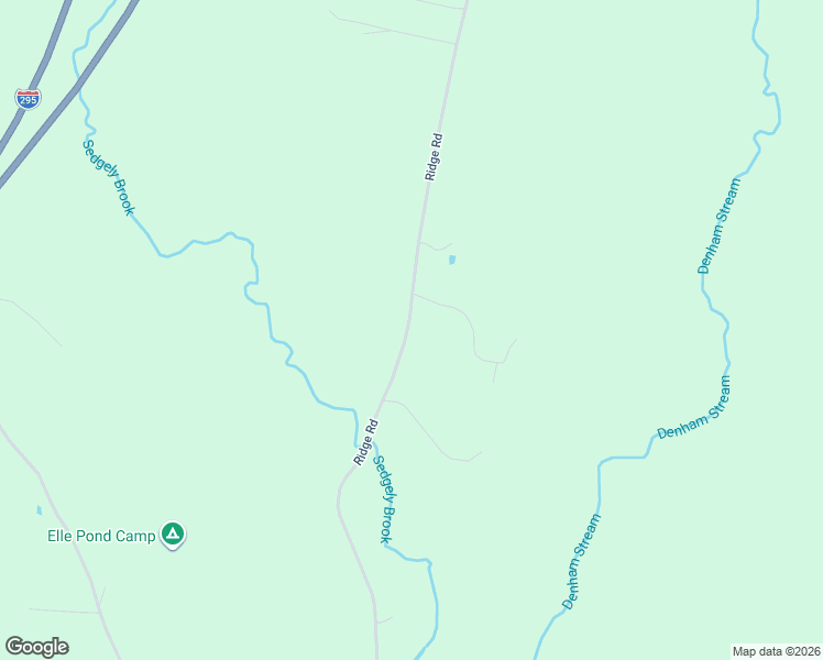 map of restaurants, bars, coffee shops, grocery stores, and more near 585 Ridge Road in Bowdoinham