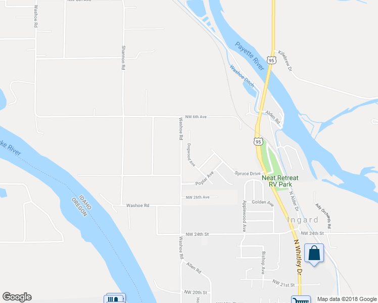 map of restaurants, bars, coffee shops, grocery stores, and more near 2824 Dogwood Avenue in Fruitland