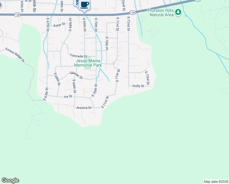 map of restaurants, bars, coffee shops, grocery stores, and more near 834 South 71st Street in Springfield